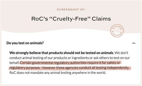 roc cruelty free|does roc test on animals.